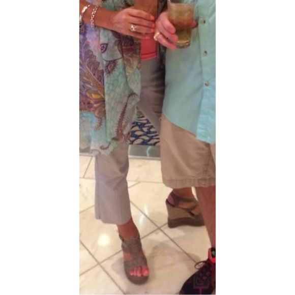 Peck & Peck Grey Cropped Pants Size 2 - Picture 4 of 10